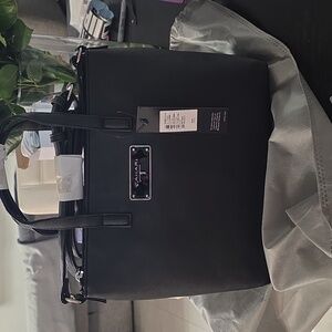 Tahari Saffiano Black Satchel Bag